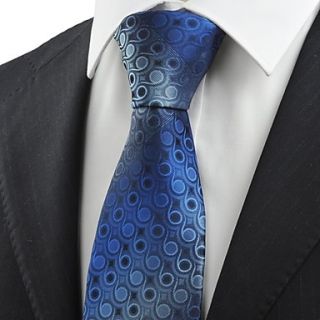 Tie Navy Blue Gradient Swirl Paisley Pattern JACQUARD Mens Tie Necktie Gift