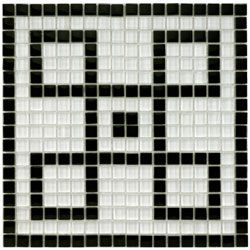 Somertile 12x12 in Reflections Greek Key 0.5 in Ice White Mural Glass Mosaic Tile (pack Of 4)