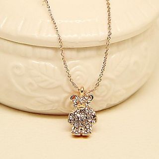 Lovely Easily Bear Gold Plated Pendand Necklace