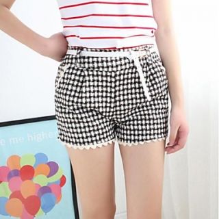 Womens Match Small Lattice Lacing Pants