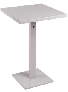 EmuAmericas 24 in Square Lock Bar Table w/ Solid Top & Pedestal, Iron