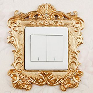 Luxury Palace Style Gold Light Switch Stickers