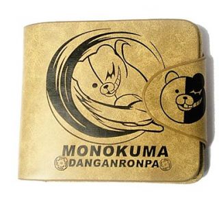 PSP Game Dangan Ronpa Monokuma Logo Leather Wallet Cosplay Accessaries B