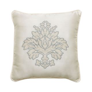 Croscill Classics Peyton 16 Square Decorative Pillow, Ivory