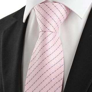 Tie New Striped Pink Classic Mens Tie Necktie Wedding Party Holiday Prom Gift