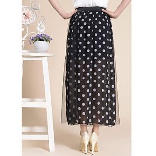Womens Polka Dots Chiffon And Organza Skirt
