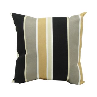 Eden Stripe Tuxedo Decorative Pillow, Black