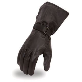 Mens Gauntlet Motorcycle Gloves   Black, 3XL, Model# FI126GEL