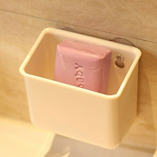 Double Suction Silicone Soap/Toothbrush Holder, L11cm x W10.5cm x H7.5cm