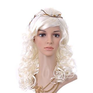 Capless Long High Quality Synthetic Light Blonde Curly Hair Wig