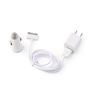 3 in 1 AC Car Charger Kit for iPhone 3G/3GS iPhone 4/4S (5V, 1A)