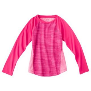 C9 by Champion Girls Long Sleeve Tech Tee   Pink Bloom L