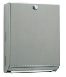 Bobrick Classic Series Paper Towel Dispenser, Surface Mounted, Knob Latch