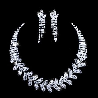 Beautiful Alloy With Rhinestones Wedding Jewelry Set,Including Necklace And Earrings
