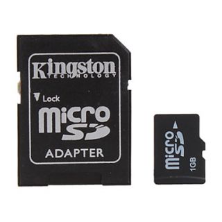 1GB MicroSD Memory Card and MicroSD Adapter