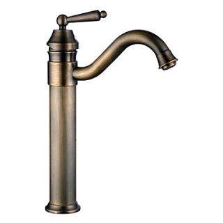 Antique Brass Single Handle Centerset Bathroom Sink Faucet(1039 MA1119)
