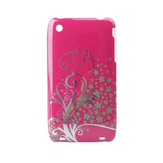 Flower Transparent Edge Protective PVC Case Cover for Iphone 3G/3GS (Roseo)