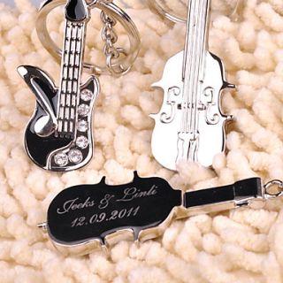 Personalized Key Ring   Violin and Guitar (set of 6 pairs)