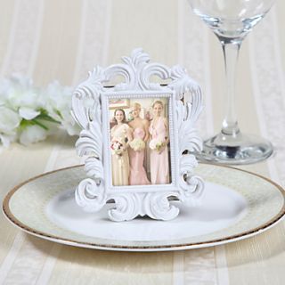 White Baroque Elegant Place Card Holder/Photo Frame