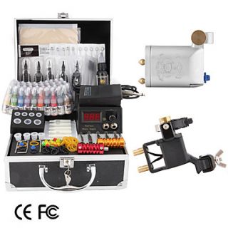 Tattoo Kit With 2 Rotary Machines LCD Power Supply and 40 Color Ink