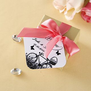 Personalized Favor Tags   Bicycle and Butterfly (set of 36)