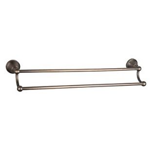Antique Brass 21 Inch Double Towel Bar