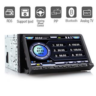 7 inch 2 Din TFT Screen In Dash Car DVD Player With Bluetooth,RDS,TV,iPod Input