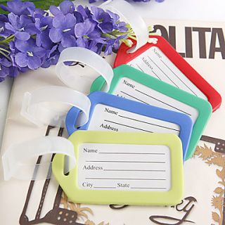 Hard Plastic Luggage Tag Favors – Set of 12 (More Colors)