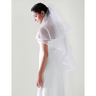 2 Layers Elbow Wedding Bridal Veil