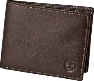 Mens Timberland Wintage Passcase   Brown Small Leather