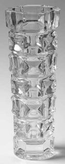 Cristal DArques Durand Ancenis Flower Vase   Crisscross Design,Textured Knob