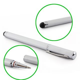 Touchscreen Writing Stylus with Ball Pen for iPad, iPhone, Playbook, Xoom and P1000 (Silver)