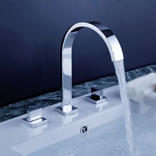 Widespread Contemporary Chrome Bathroom Sink Faucet