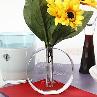 Personalized Crystal Round Vase