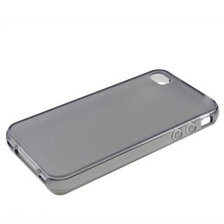 Protective Transparent Soft Case for iPhone4 (Black)