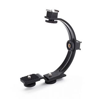 C Shaped Stabilizing Handle for Camcorder Light and Flash (Black)