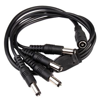 Female to 4 Male Plug DC Power Cable