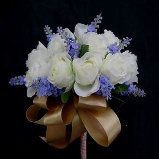 Beautiful Satin Round Wedding Bouquet