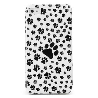 Protective Hard ABS Case for iPhone 4 and 4S (Dog Footprints)