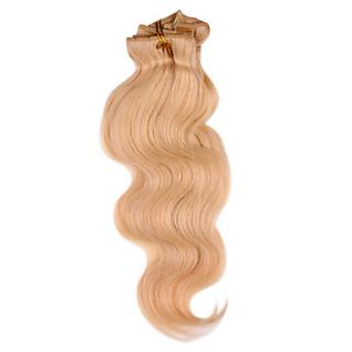 15 Inch 9 Pcs 100% Human Hair Body Wave Clips In Hair Extensions 11 Colors Available