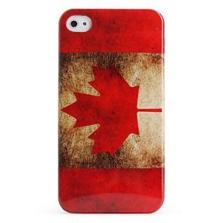 Protective Retro Style Polycarbonate Case for iPhone 4 and 4S (Canadian Flag)