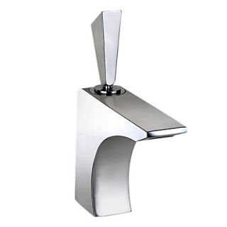 Contemporary Stainless Steel Bathroom Sink Faucet Brushed Finish