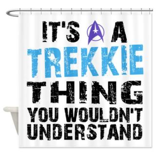  Trekkie Thing Blue Shower Curtain  Use code FREECART at Checkout