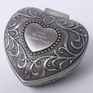Personalized Vintage Tutania Heart Design Jewelry Box