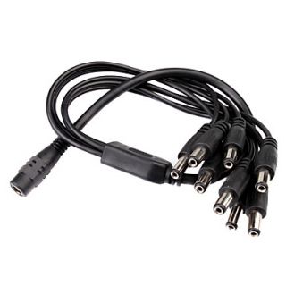 1 Female to 8 Male DC Power Supply Splitter Cable