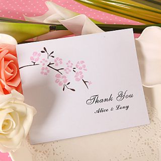 Thank You Card   Peach Blossom (Set of 50)