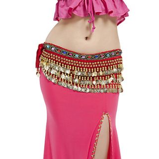 Polyester With 228 Coin Performance Dance Belt For Ladies More Colors