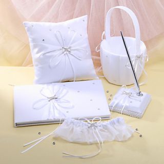 Fairytale Dream Wedding Collection Set in White Satin (5 Pieces)