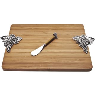 Thirstystone Grapes Bamboo Serving Board with Spreader