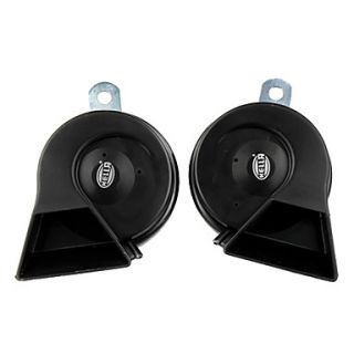Auto Parts Car Electric Fanfare Horn Speaker ,Black (Pair/12V)